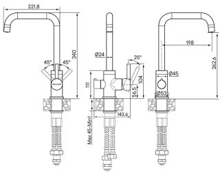 Смеситель для кухни Paulmark Logas Lo213021-401TB антрацит